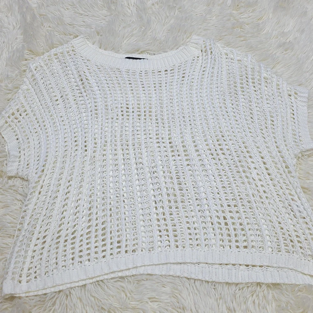 White Knit Women's Top